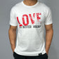 Product of Good Vibes "LOVE Is Never Wrong" White Crew Neck T-shirt