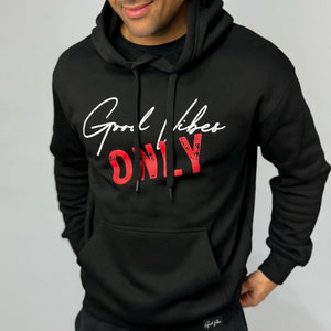 Product of Good Vibes ONLY Black Pull-Over Hoodie