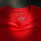 Product of Good Vibes Red Embossed Crew Neck T-shirt