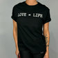 Product of Good Vibes "Love Equals Life" Black Crew Neck T-Shirt