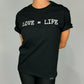 Product of Good Vibes "Love Equals Life" Black Crew Neck T-Shirt