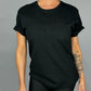 Product of Good Vibes Black Embossed Crew Neck T-Shirt