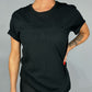 Product of Good Vibes Black Embossed Crew Neck T-Shirt