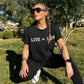 Product of Good Vibes "Love Equals Life" Black Crew Neck T-Shirt